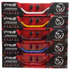 Guidão Vyrus Alto + Adaptador Preto  Bros 150 160 Xre 190 300 Tenere 250 600 Xt 600 660 Xl Xtz 125 C